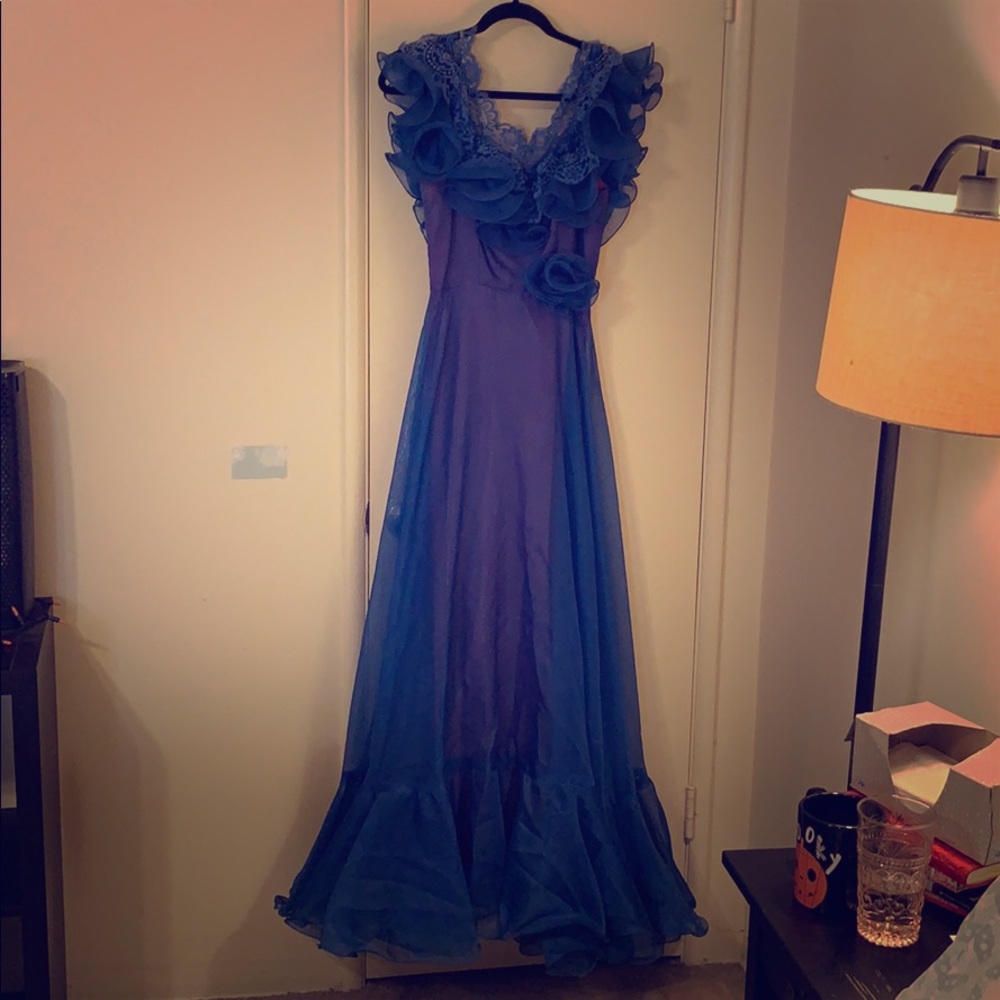 Blue Scarlett O’Hara Dress